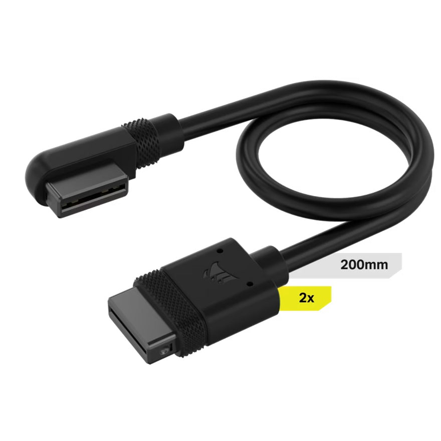 Corsair CUE LINK 200mm Cable 90° Connectors Black