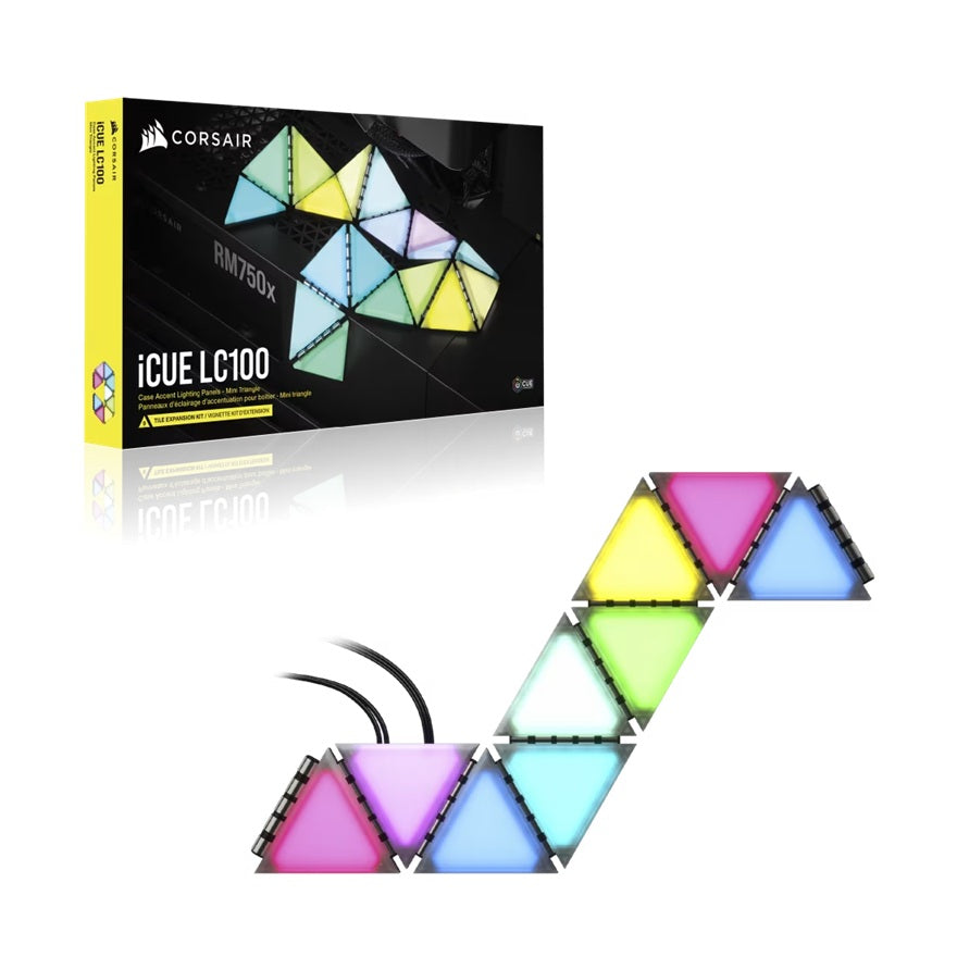 Corsair iCUE LC100 Mini Triangle Lighting Panels – 9x Expansion Kit