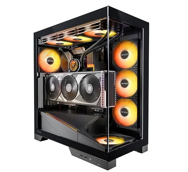 OKINOS AQ9 ARGB Mid Tower PC Case with 5x120mm Fans