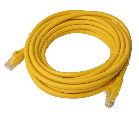 8ware CAT6 Cable 5m Yellow RJ45 Ethernet Patch Cord