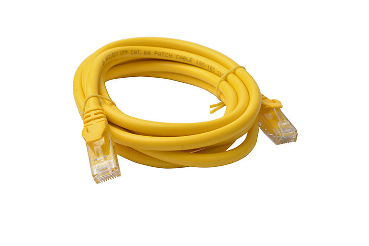 8Ware CAT6A Cable 2m Yellow RJ45 Ethernet Patch Cord