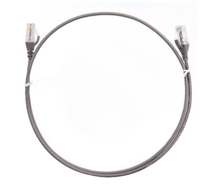 8ware CAT6 Ultra Thin Ethernet Patch Cable 1m Grey