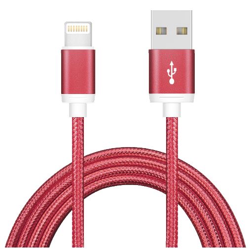 Astrotek 1m USB Lightning Data Sync Charging Cable Red