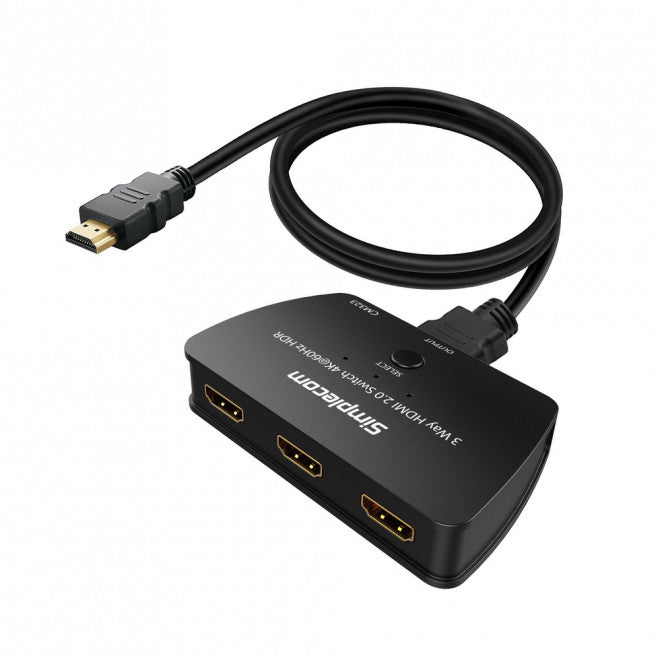 Simplecom CM323 3-Way HDMI 2.0 Switch 4K 60Hz