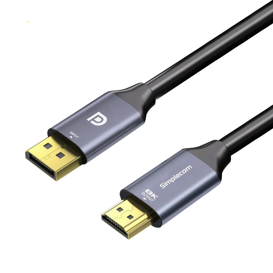 Simplecom DA218 Active DisplayPort to HDMI 2.1 Cable 1.8M