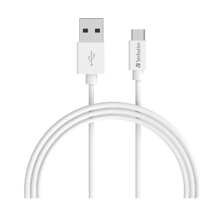 Verbatim Charge & Sync Micro USB Cable 1m White
