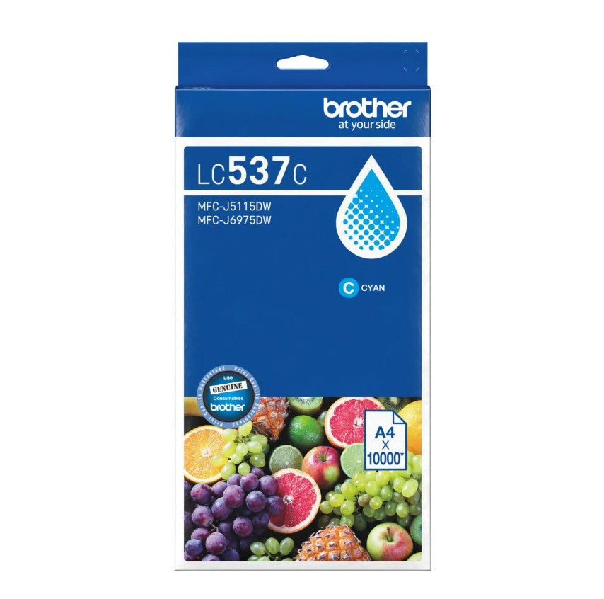 Brother LC537C Cyan Ink Cartridge for MFC-J6975DW