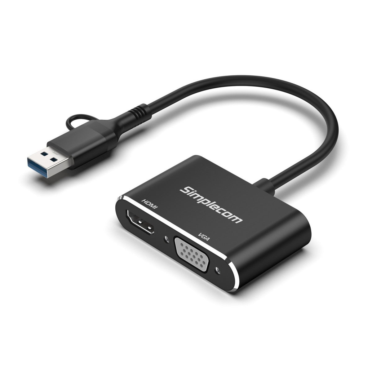 Simplecom DA326C USB 3.0 to HDMI & VGA Video Adapter