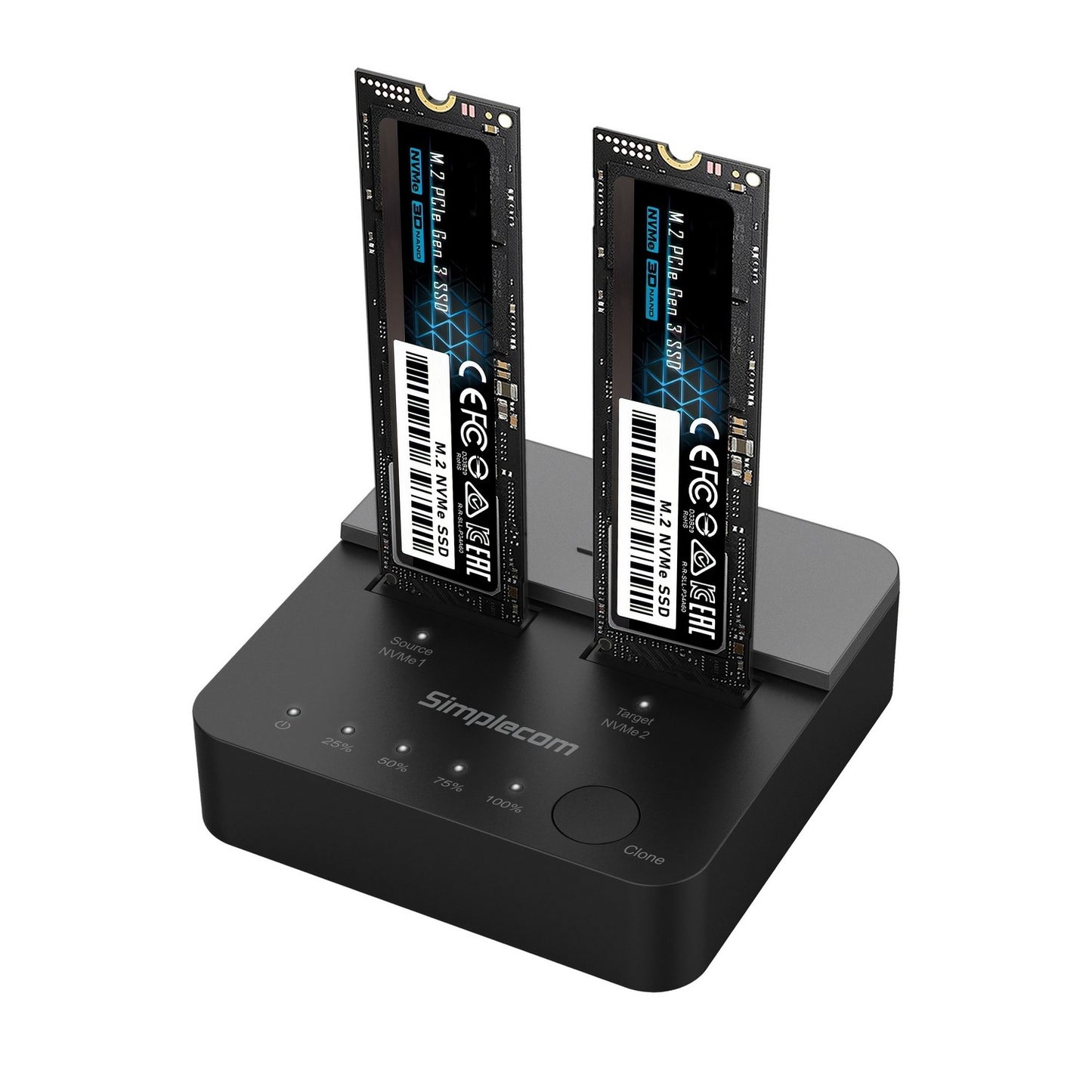Simplecom SD550v2 Dual Bay NVMe M.2 SSD Docking Station