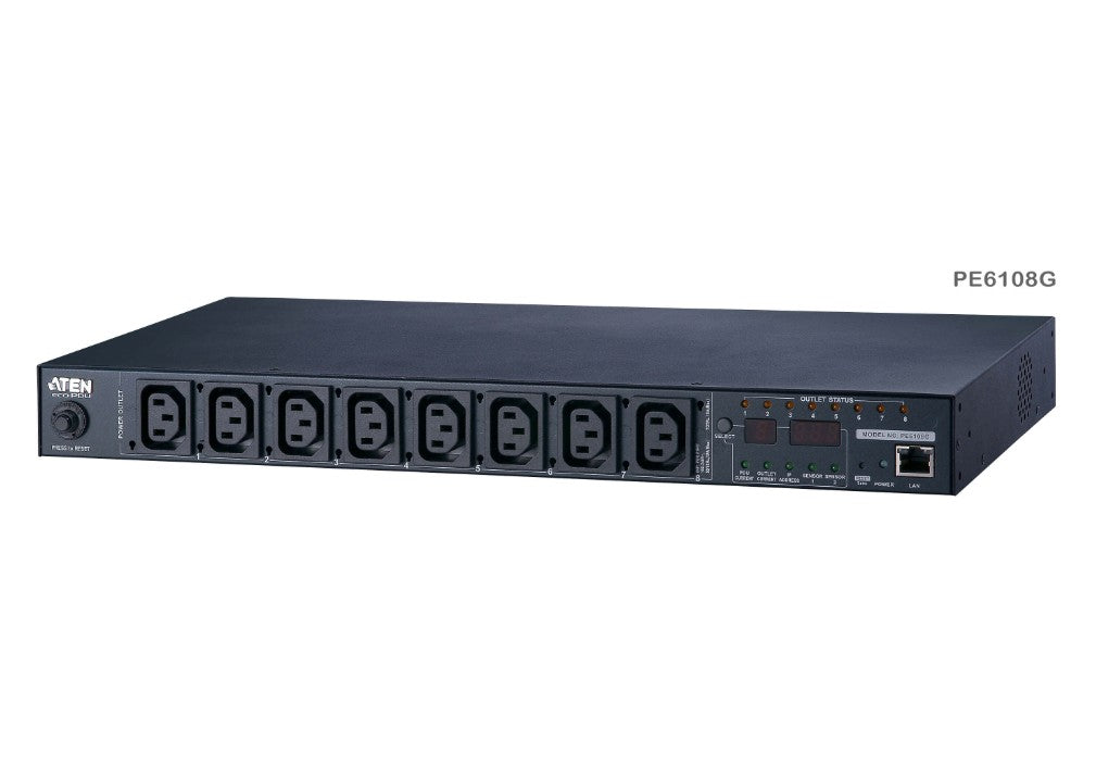 Aten PE6108G 8-Outlet 1U Metered & Switched PDU