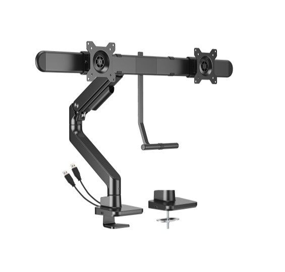 Brateck LDT81-C022UC-B Dual Monitor Arm with USB Ports
