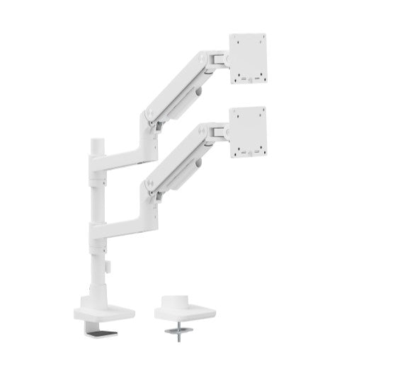 Brateck LDT81-C024P-W Dual Monitor Arm – Gas Spring 17–49 inch