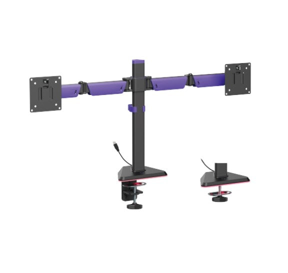 Brateck LDT89-C024L Dual Monitor Arm with RGB Lighting