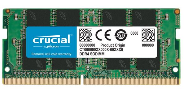 Crucial 16GB DDR4 SODIMM 3200MHz Laptop Memory
