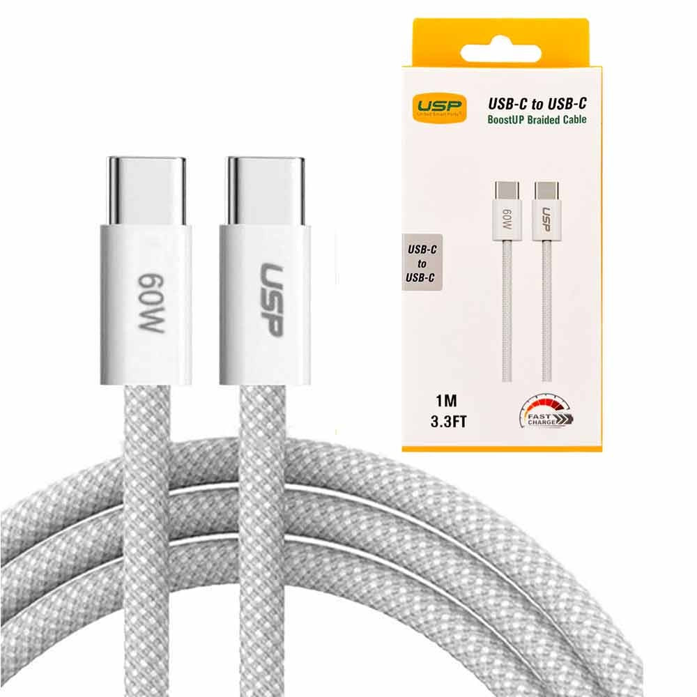 USP BoostUp Braided USB-C to USB-C Cable 1M