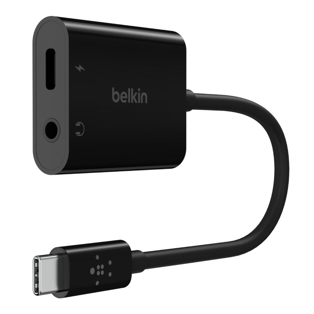 Belkin RockStar 3.5mm Audio + USB-C PD Charge Adapter