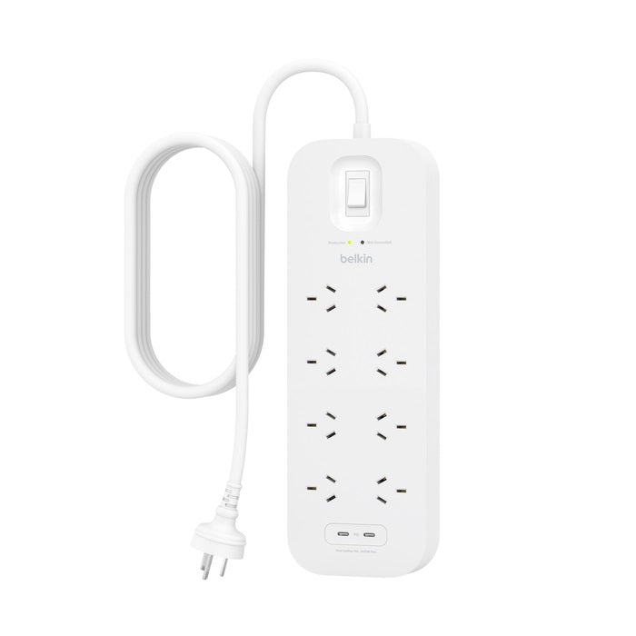 Belkin Connect 8-Outlet Surge Protector with Dual USB-C