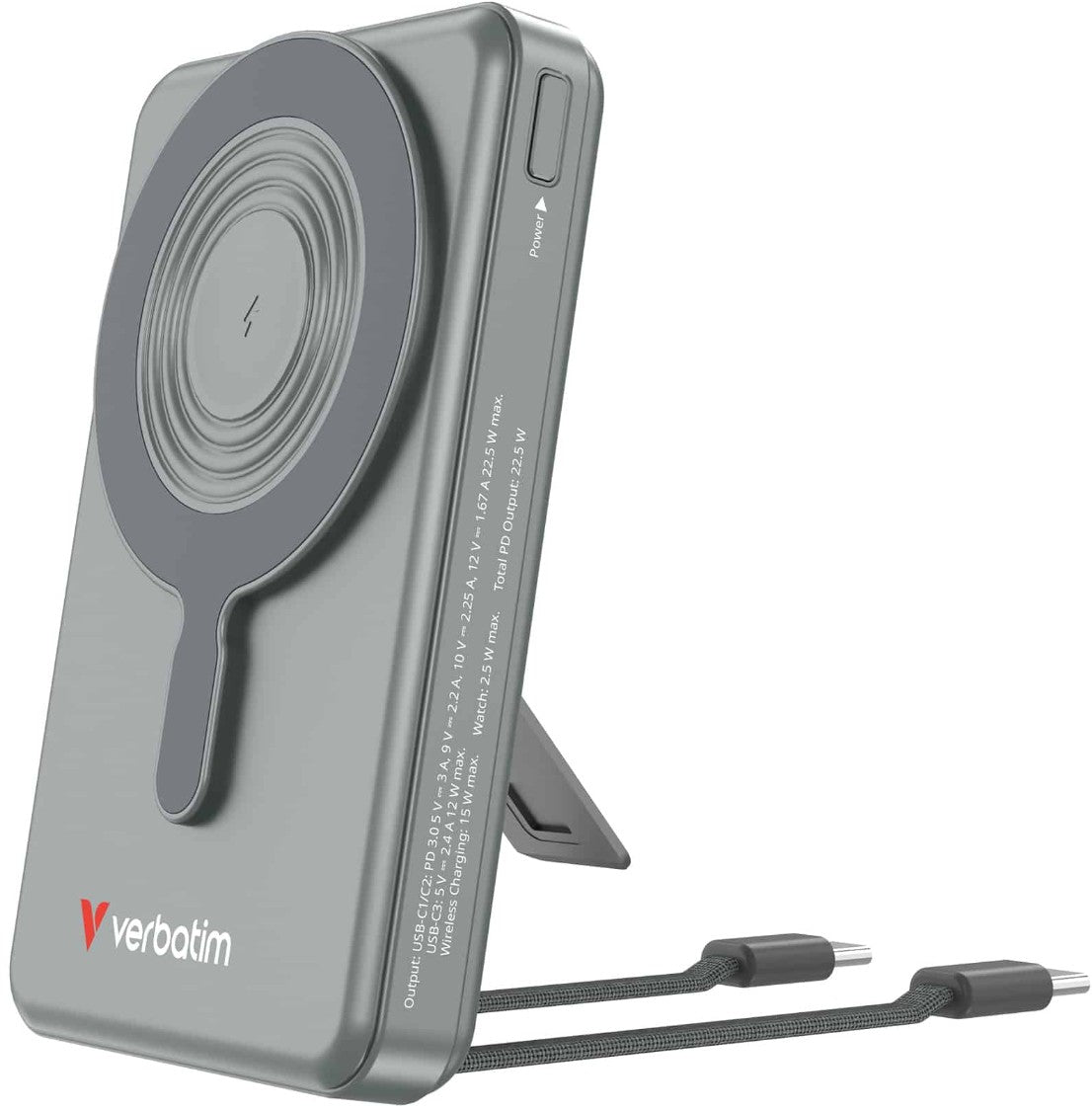 Verbatim Magnetic Wireless 10000 mAh Power Bank