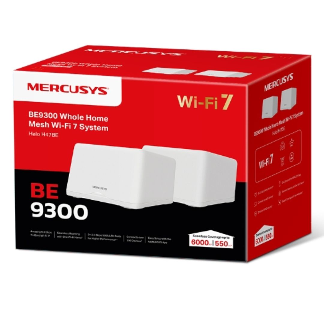 Mercusys Halo H47BE 2-Pack BE9300 Mesh Wi-Fi 7 System
