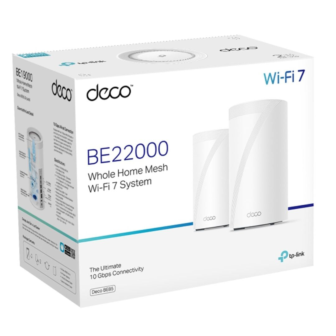 TP-Link Deco BE85 2-Pack BE22000 Mesh Wi-Fi 7 System
