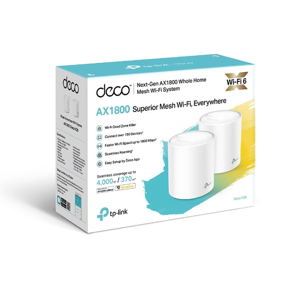 TP-Link Deco X20 2-pack AX1800 Wi-Fi 6 Mesh System