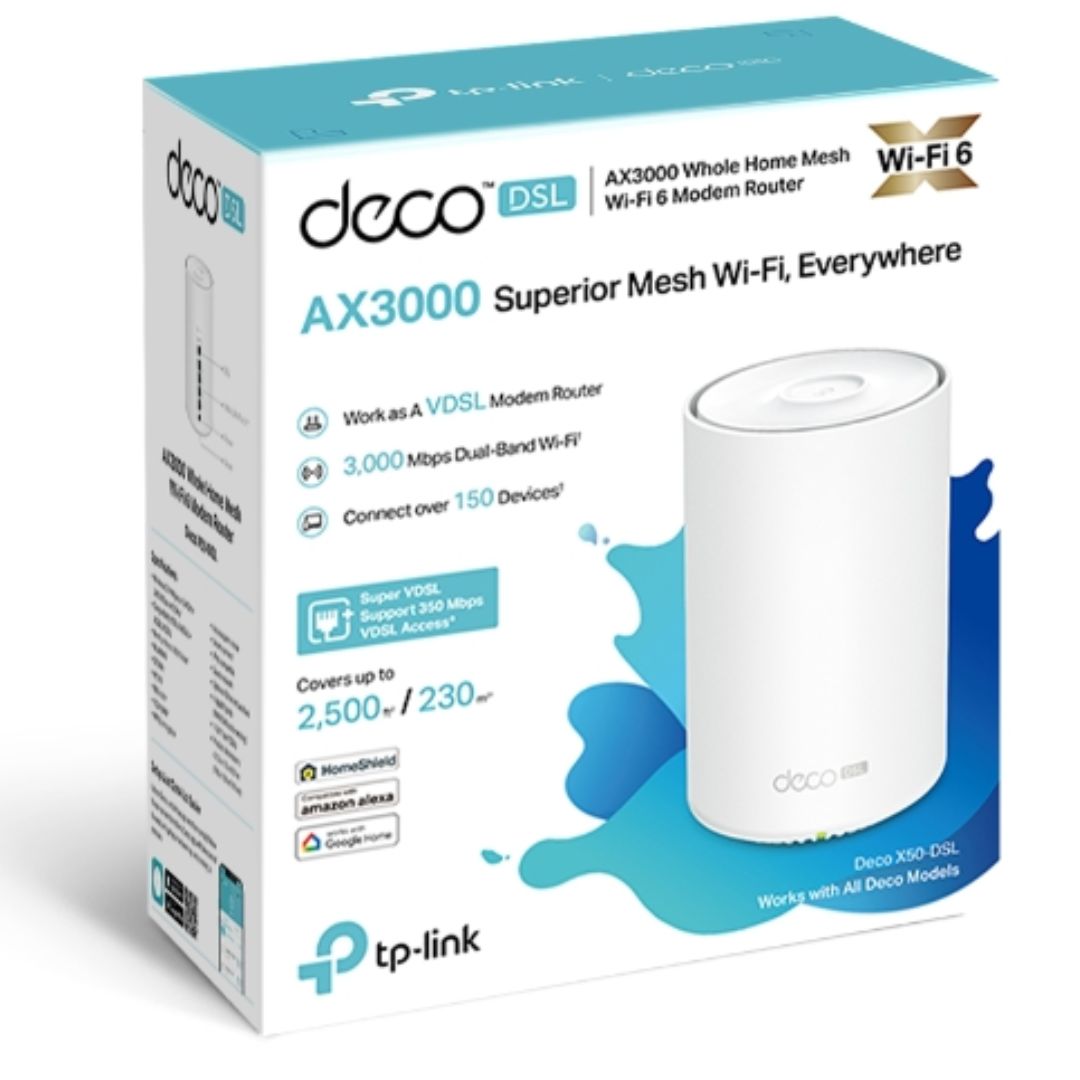 TP-Link Deco X50-DSL AX3000 WiFi 6 VDSL Mesh Router