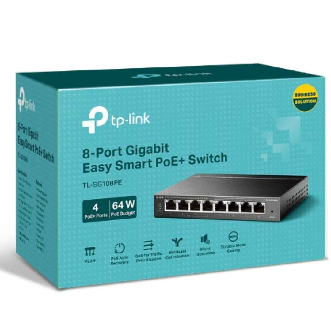 TP-Link TL-SG108PE 8-Port Gigabit Smart Switch with PoE