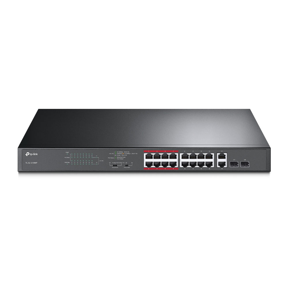 TP-Link TL-SL1218MP 16-Port PoE+ Network Switch