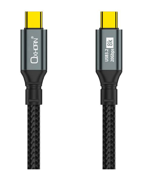 Oxhorn USB 3.2 Gen 2×2 1m USB-C Cable 20Gbps 100W