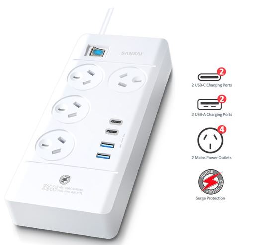 Astrotek PAD-4144C Surge Protected Power Board
