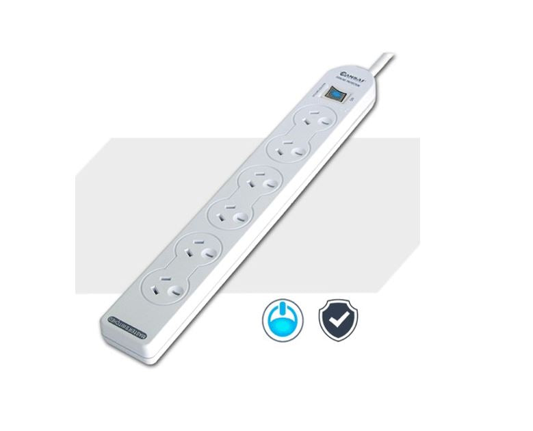 Sansai 6-Way Power Board 137P with Master Switch