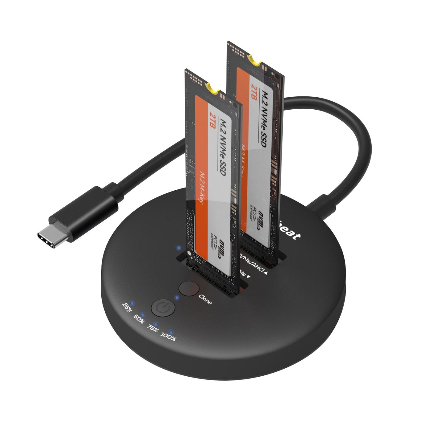mbeat H3 Dual M.2 NVMe SSD Dock with Clone Duplicator