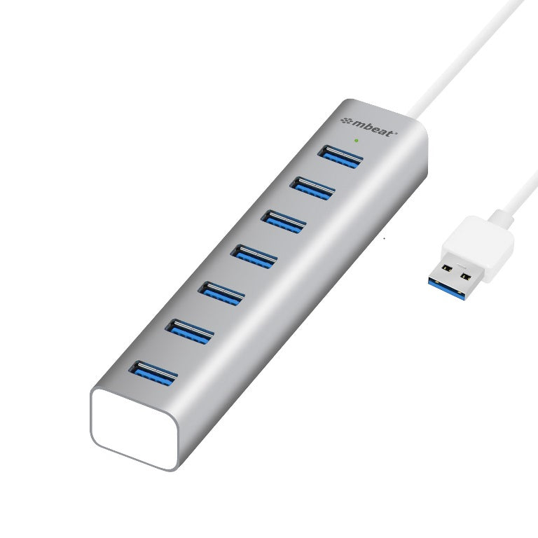 mbeat 7-Port USB 3.0 Powered Hub with Aluminium Design