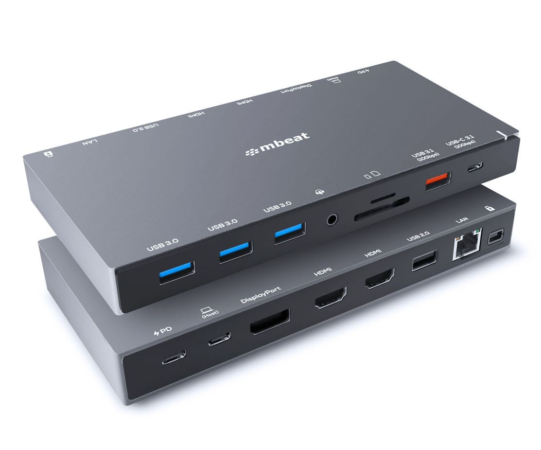 mbeat 15-in-1 Triple Display USB-C Docking Station