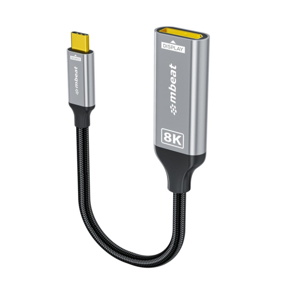 mbeat Tough Link 8K USB-C to DisplayPort Adapter