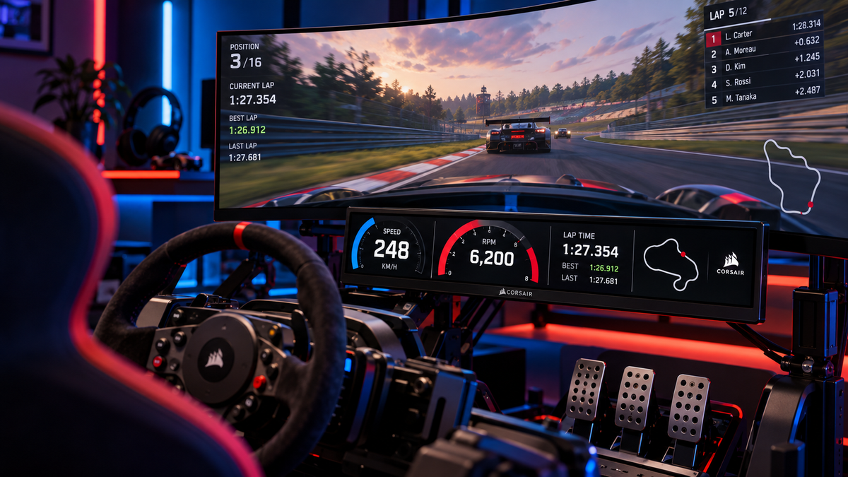 Corsair Xeneon Edge The Second Screen Built for Sim Rigs, Streaming, and Desktop Widgets