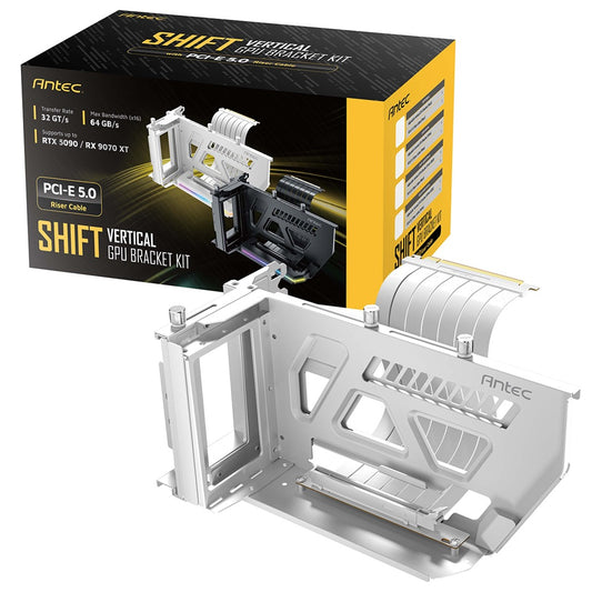 Antec SHIFT ARGB PCIe 5.0 GPU Riser Bracket White