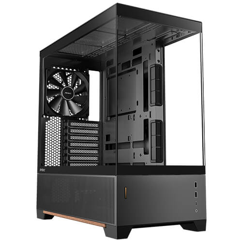 Antec C6 WOOD Mid Tower PC Case – Tempered Glass, USB-C