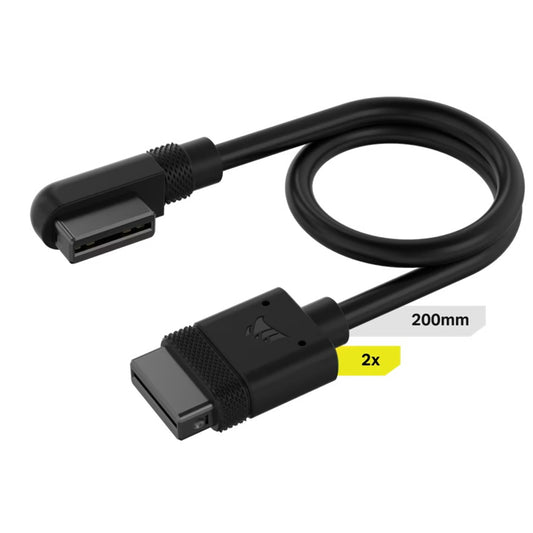 Corsair CUE LINK 200mm Cable 90° Connectors Black