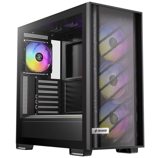 OKINOS 612 ARGB Mid Tower ATX Case with Tempered Glass