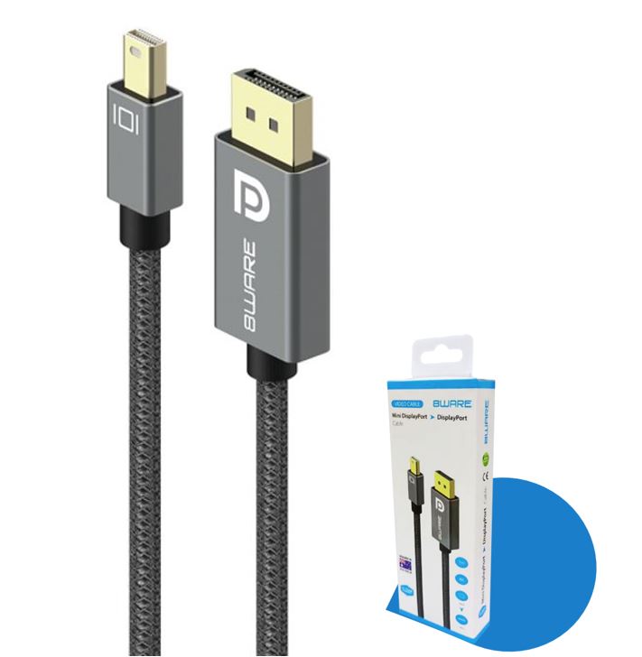 8ware Pro Series 4K Mini DisplayPort to DisplayPort Cable 1m