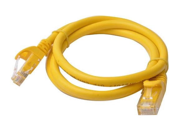 8Ware CAT6 1m Yellow Ethernet Network Cable RJ45