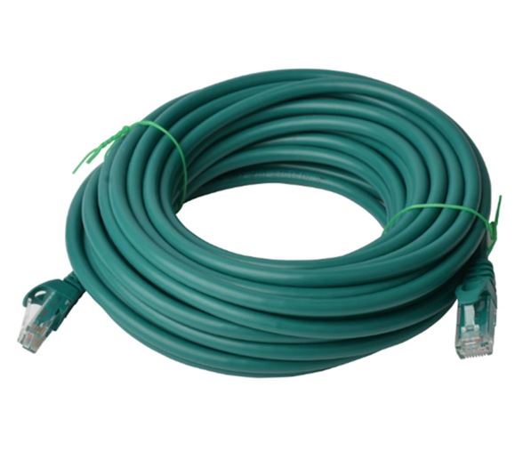 8Ware CAT6 30m Ethernet Cable – Green RJ45 UTP