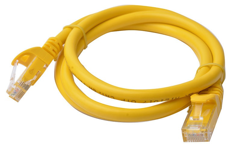8Ware CAT6A 1m Ethernet Cable Yellow RJ45