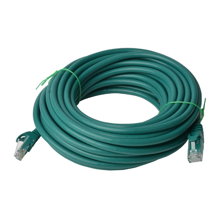 8Ware CAT6A 20m Ethernet Cable - Green Snagless