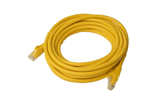 8Ware CAT6A Cable 5m Yellow RJ45 Ethernet Patch Cord