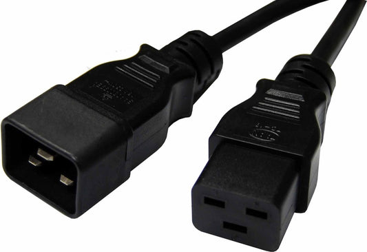 8Ware 1m Power Extension Cable IEC C19 to C20 15A