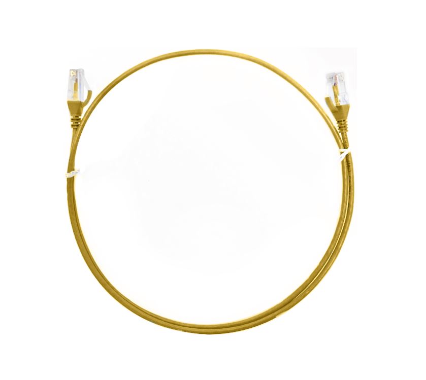8ware CAT6 Ultra Thin Ethernet Cable 15m Yellow