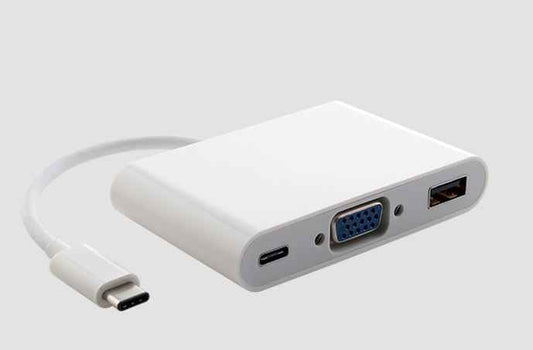 Astrotek USB-C to VGA + USB + Card Reader Adapter