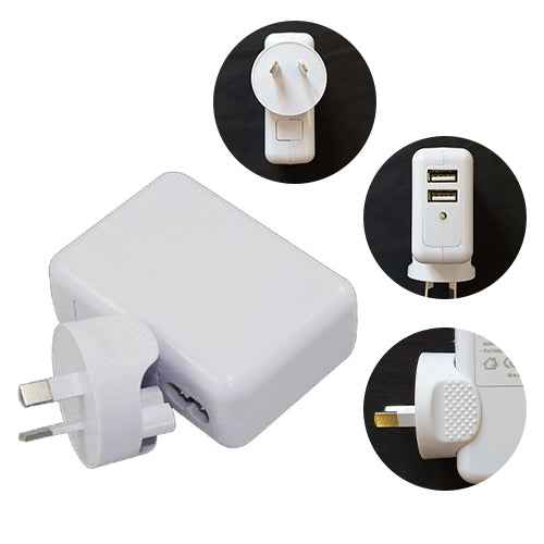 Astrotek USB Travel Wall Charger 5V 2.1A Dual Port AU Plug